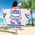Personalised Fiji Labasa College Beach Blanket Fijian Tapa Pattern - Wonder Print Shop