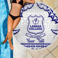 Personalised Fiji Labasa College Beach Blanket Fijian Tapa Pattern - Wonder Print Shop