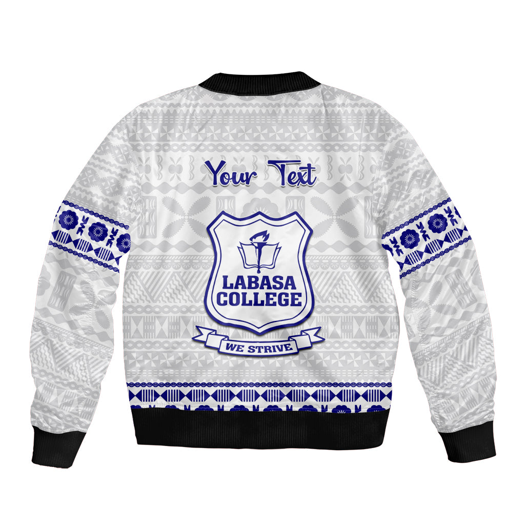 Personalised Fiji Labasa College Bomber Jacket Fijian Tapa Pattern - Wonder Print Shop