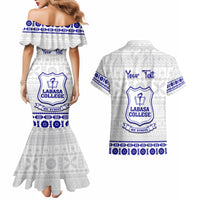 Personalised Fiji Labasa College Couples Matching Mermaid Dress and Hawaiian Shirt Fijian Tapa Pattern - Wonder Print Shop
