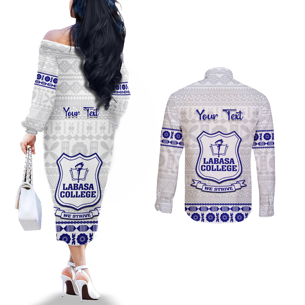 personalised-fiji-labasa-college-couples-matching-off-the-shoulder-long-sleeve-dress-and-long-sleeve-button-shirt-fijian-tapa-pattern