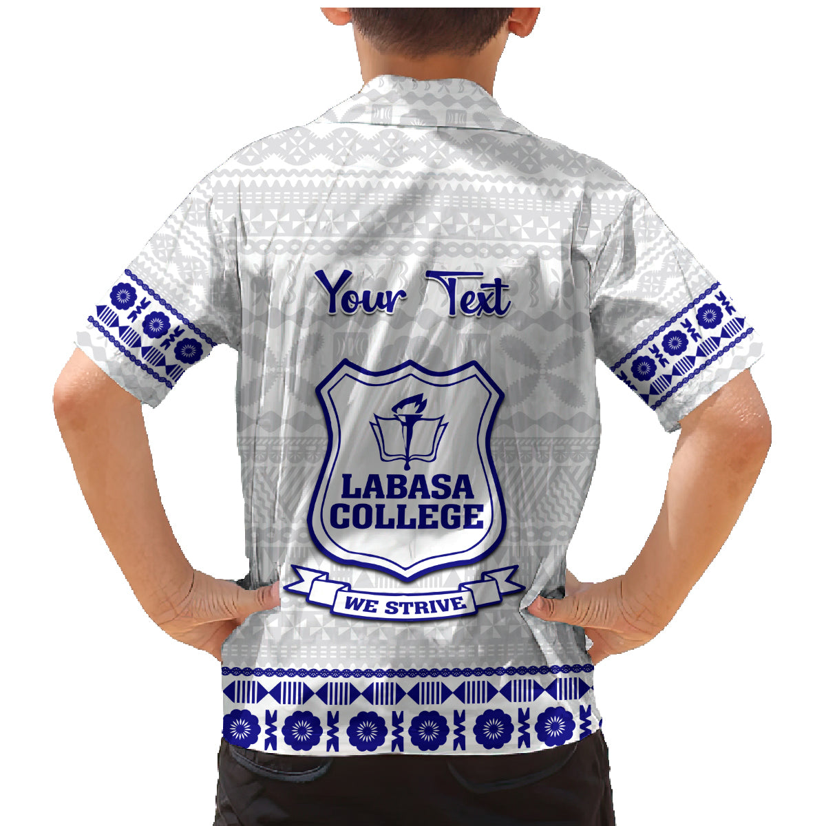 Personalised Fiji Labasa College Family Matching Mermaid Dress and Hawaiian Shirt Fijian Tapa Pattern - Wonder Print Shop