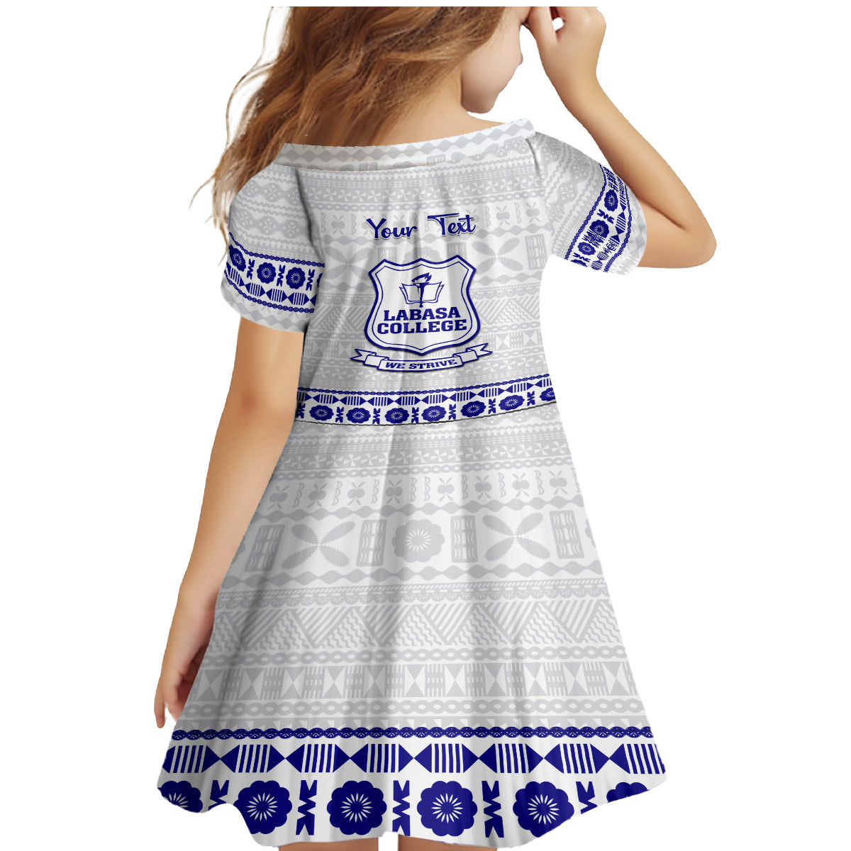 Personalised Fiji Labasa College Family Matching Mermaid Dress and Hawaiian Shirt Fijian Tapa Pattern - Wonder Print Shop
