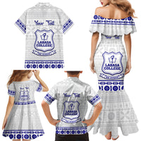 Personalised Fiji Labasa College Family Matching Mermaid Dress and Hawaiian Shirt Fijian Tapa Pattern - Wonder Print Shop
