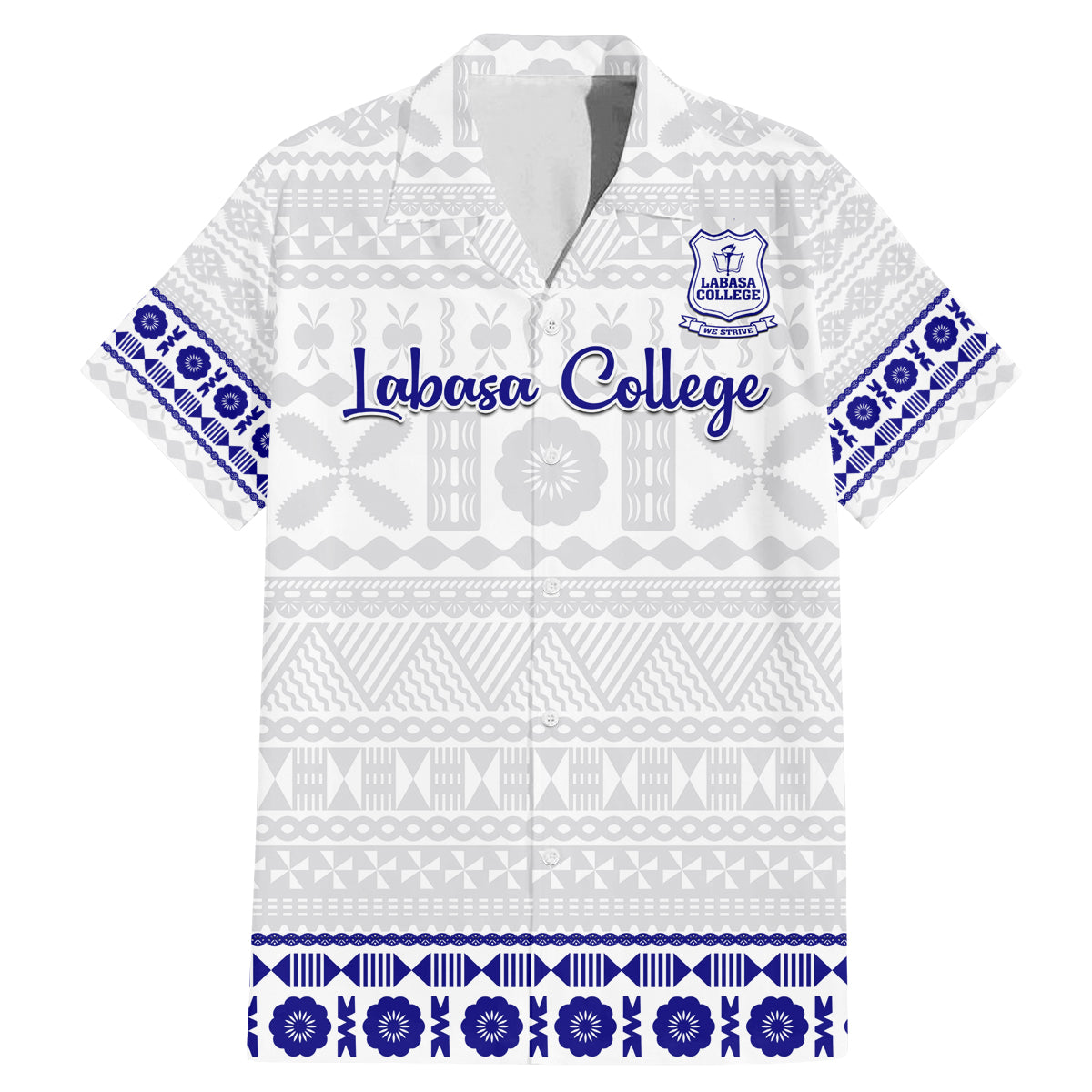 Personalised Fiji Labasa College Family Matching Mermaid Dress and Hawaiian Shirt Fijian Tapa Pattern - Wonder Print Shop