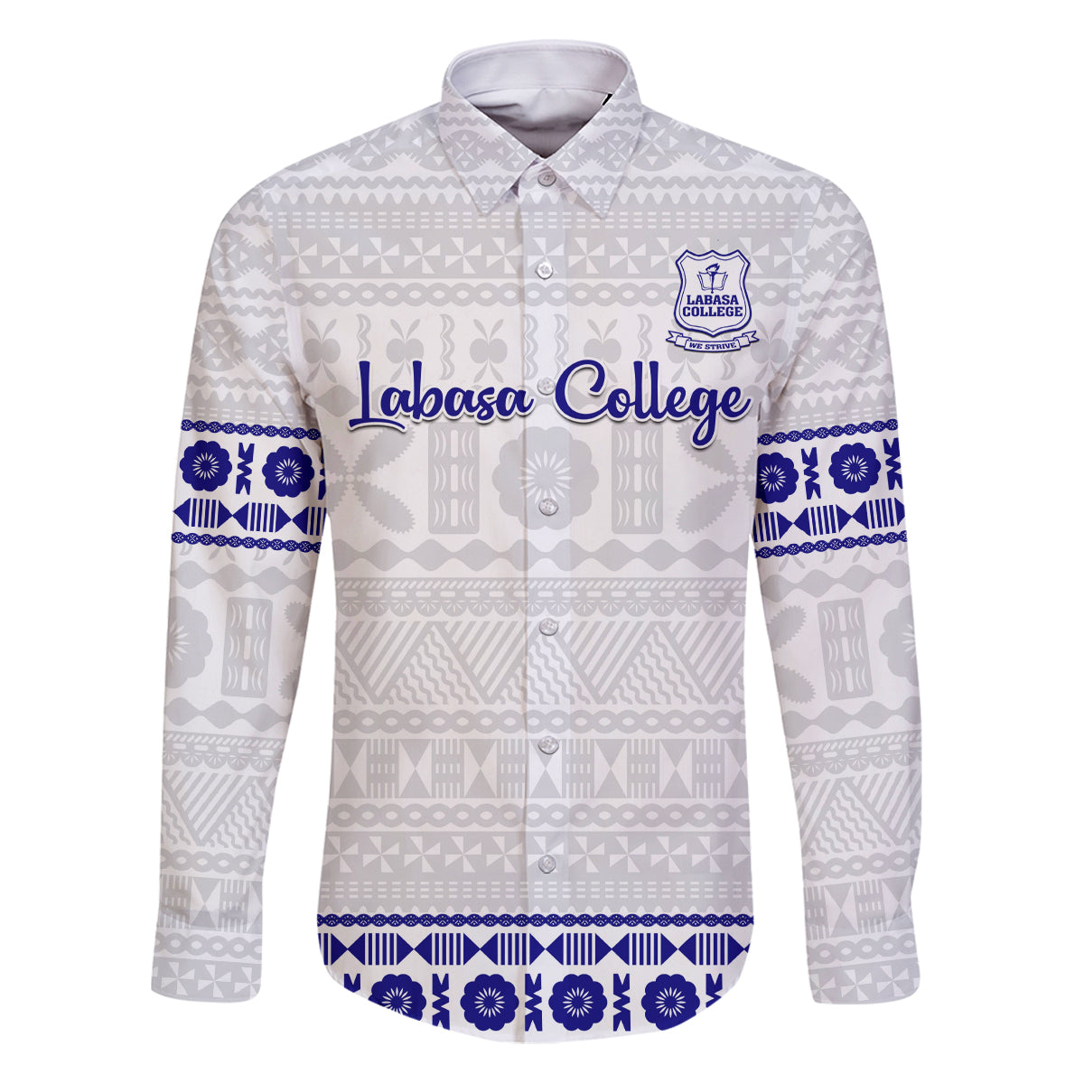 Personalised Fiji Labasa College Family Matching Puletasi Dress and Hawaiian Shirt Fijian Tapa Pattern - Wonder Print Shop