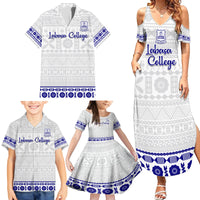 Personalised Fiji Labasa College Family Matching Summer Maxi Dress and Hawaiian Shirt Fijian Tapa Pattern - Wonder Print Shop