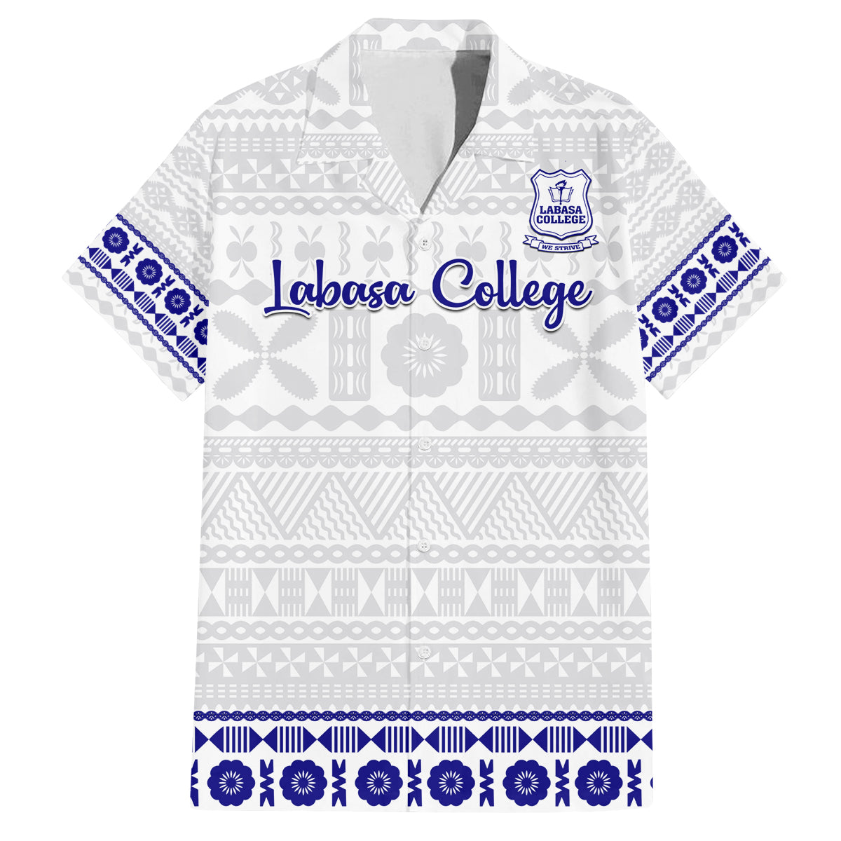 Personalised Fiji Labasa College Family Matching Summer Maxi Dress and Hawaiian Shirt Fijian Tapa Pattern - Wonder Print Shop