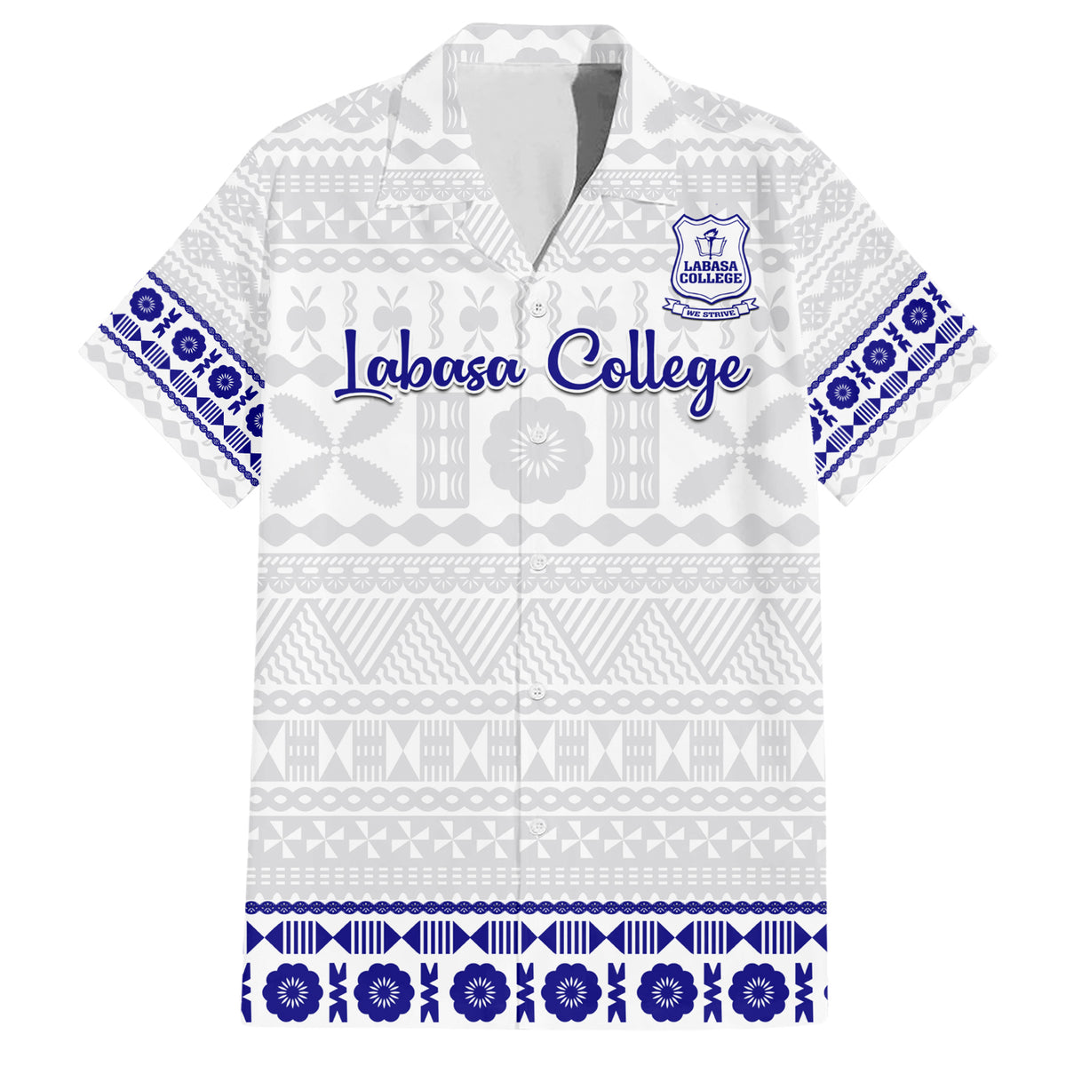 Personalised Fiji Labasa College Hawaiian Shirt Fijian Tapa Pattern - Wonder Print Shop