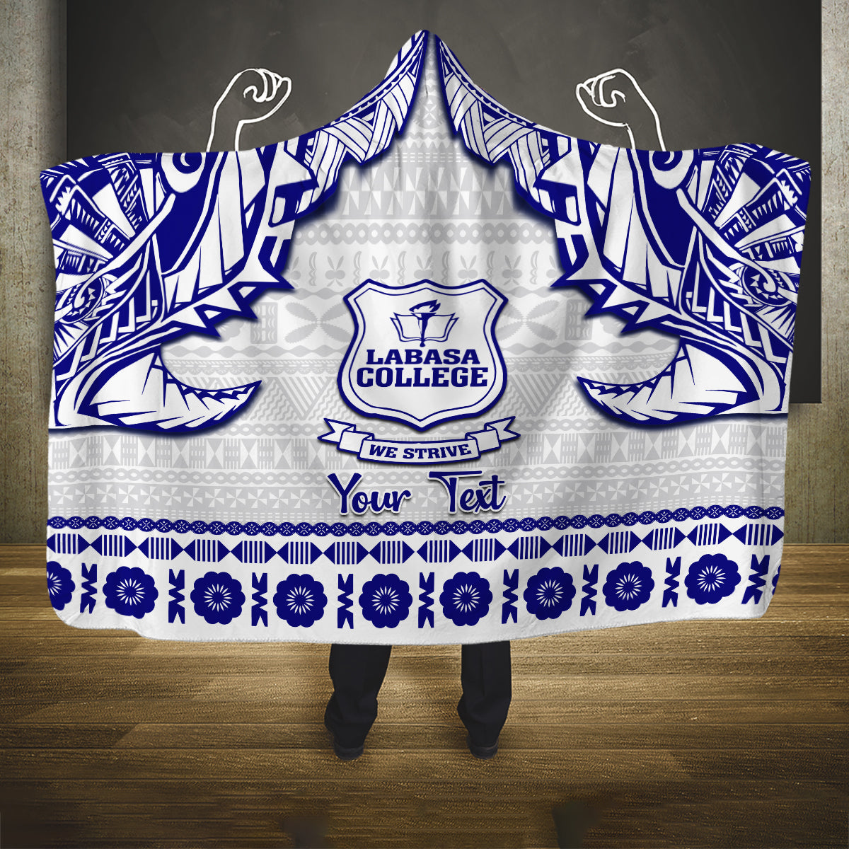 personalised-fiji-labasa-college-hooded-blanket-fijian-tapa-pattern