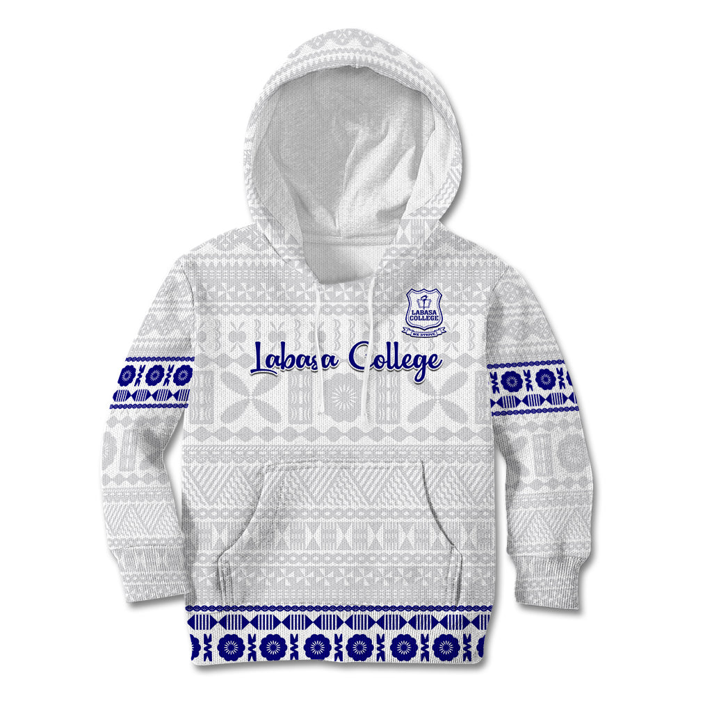 Personalised Fiji Labasa College Kid Hoodie Fijian Tapa Pattern - Wonder Print Shop