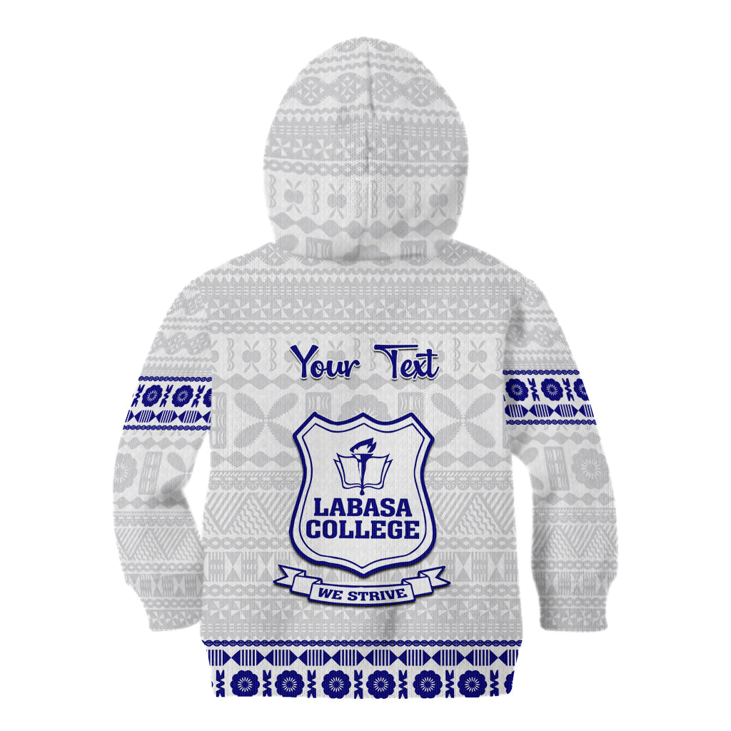 Personalised Fiji Labasa College Kid Hoodie Fijian Tapa Pattern - Wonder Print Shop