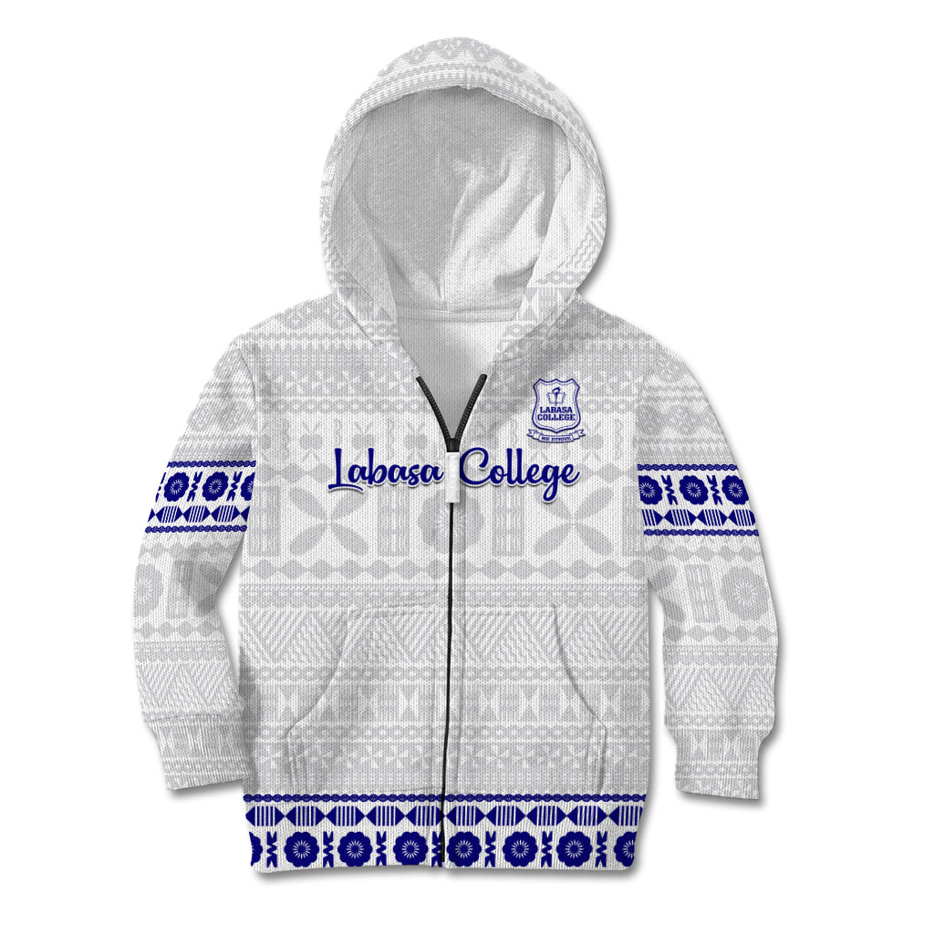 Personalised Fiji Labasa College Kid Hoodie Fijian Tapa Pattern - Wonder Print Shop