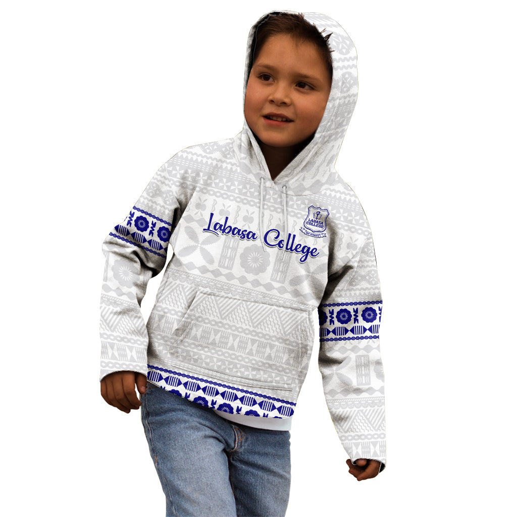 Personalised Fiji Labasa College Kid Hoodie Fijian Tapa Pattern - Wonder Print Shop