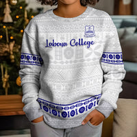 Personalised Fiji Labasa College Kid Ugly Christmas Sweater Fijian Tapa Pattern - Wonder Print Shop