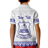 Personalised Fiji Labasa College Kid Polo Shirt Fijian Tapa Pattern - Wonder Print Shop