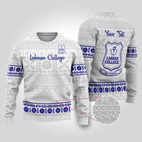 Personalised Fiji Labasa College Ugly Christmas Sweater Fijian Tapa Pattern - Wonder Print Shop