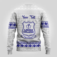 Personalised Fiji Labasa College Ugly Christmas Sweater Fijian Tapa Pattern - Wonder Print Shop