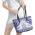 Personalised Fiji Labasa College Leather Tote Bag Fijian Tapa Pattern - Wonder Print Shop