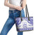 Personalised Fiji Labasa College Leather Tote Bag Fijian Tapa Pattern - Wonder Print Shop