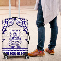 Personalised Fiji Labasa College Luggage Cover Fijian Tapa Pattern - Wonder Print Shop