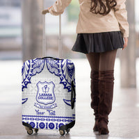Personalised Fiji Labasa College Luggage Cover Fijian Tapa Pattern - Wonder Print Shop