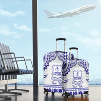Personalised Fiji Labasa College Luggage Cover Fijian Tapa Pattern - Wonder Print Shop