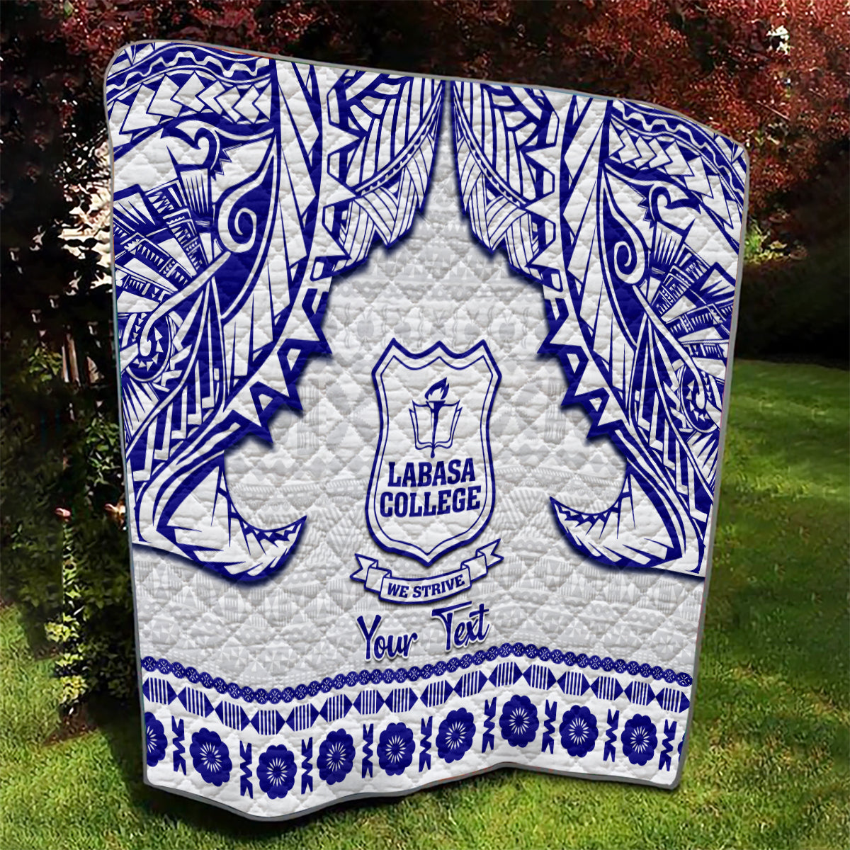 Personalised Fiji Labasa College Quilt Fijian Tapa Pattern - Wonder Print Shop