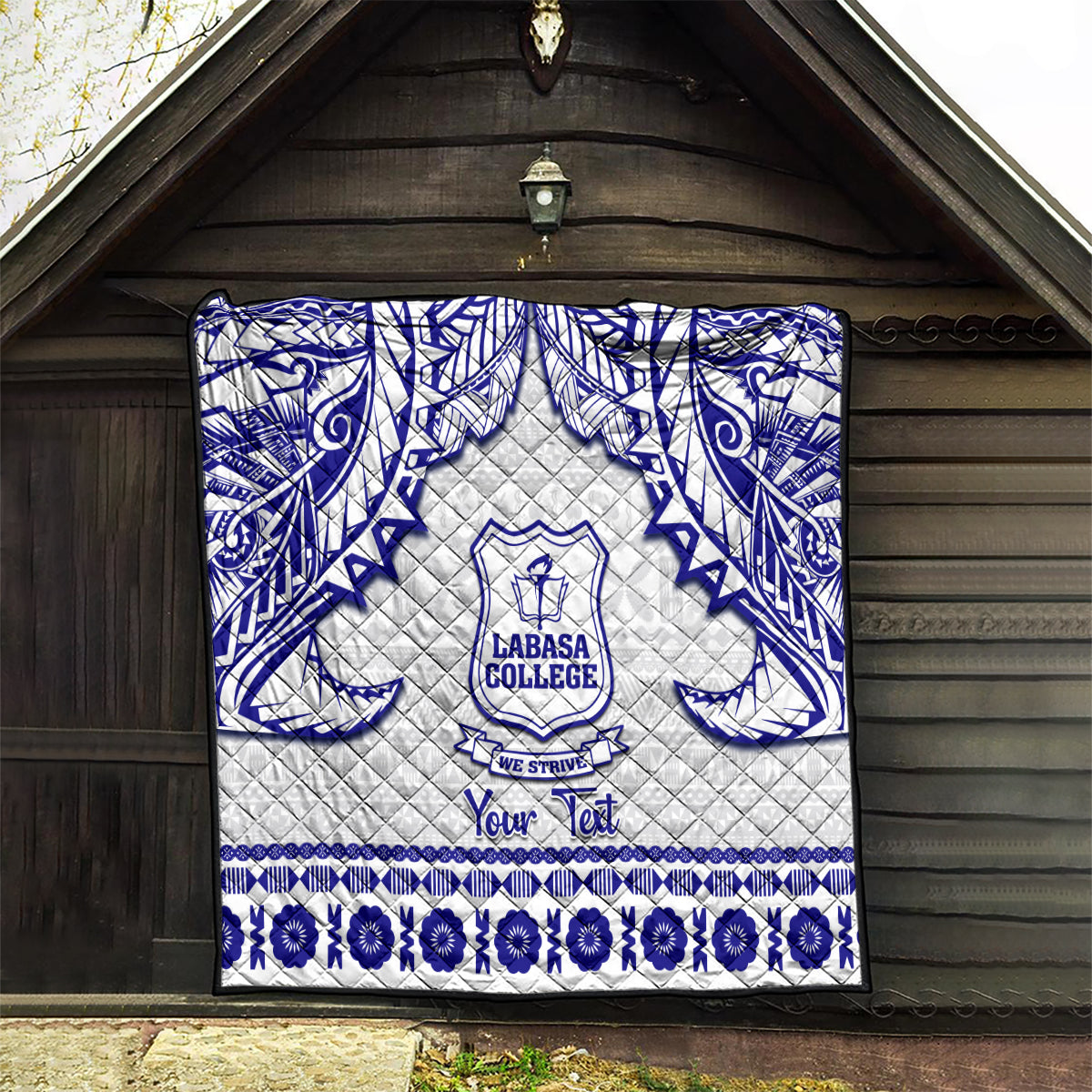 Personalised Fiji Labasa College Quilt Fijian Tapa Pattern - Wonder Print Shop