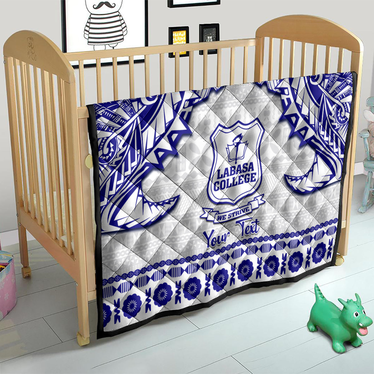 Personalised Fiji Labasa College Quilt Fijian Tapa Pattern - Wonder Print Shop