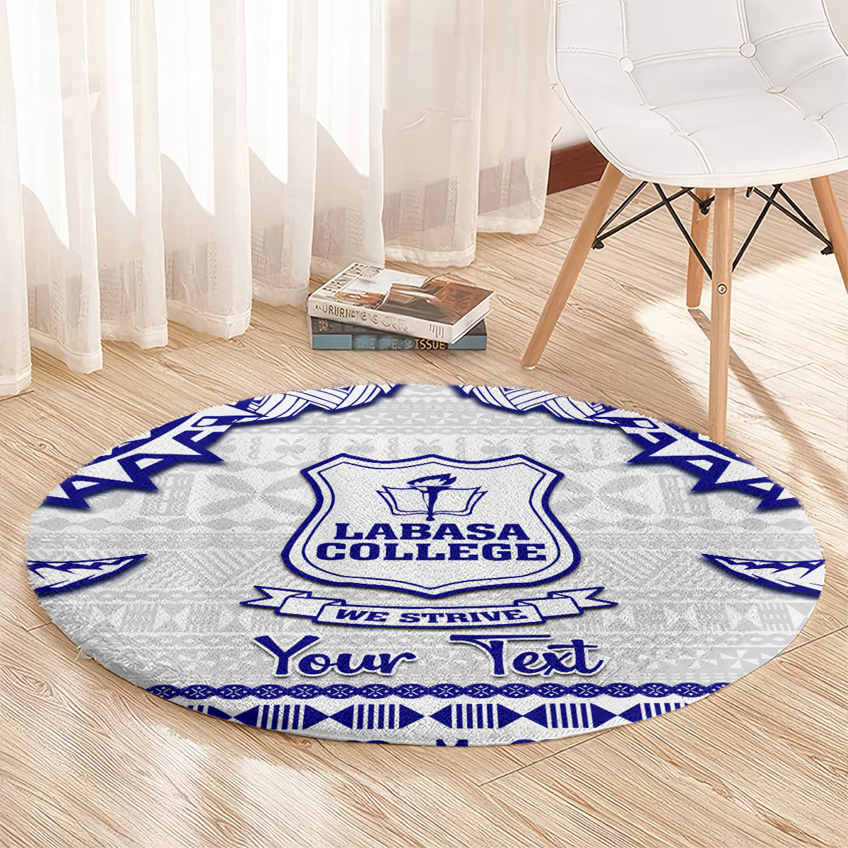 personalised-fiji-labasa-college-round-carpet-fijian-tapa-pattern