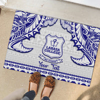 Personalised Fiji Labasa College Rubber Doormat Fijian Tapa Pattern - Wonder Print Shop