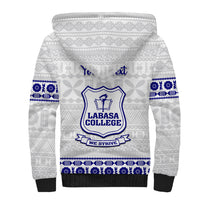 Personalised Fiji Labasa College Sherpa Hoodie Fijian Tapa Pattern - Wonder Print Shop