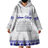 Personalised Fiji Labasa College Wearable Blanket Hoodie Fijian Tapa Pattern - Wonder Print Shop