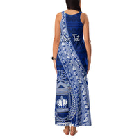 Personalised Fiji Queen Victoria School Family Matching Tank Maxi Dress and Hawaiian Shirt Fijian Tapa Pattern - Wonder Print Shop