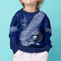 Personalised Fiji Queen Victoria School Kid Ugly Christmas Sweater Fijian Tapa Pattern - Wonder Print Shop