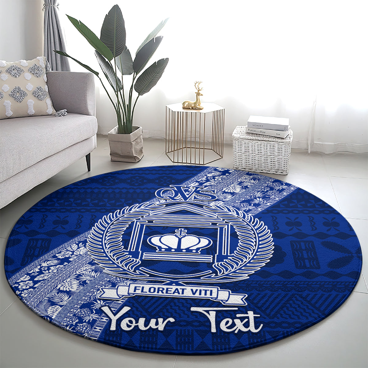 personalised-fiji-queen-victoria-school-round-carpet-fijian-tapa-pattern