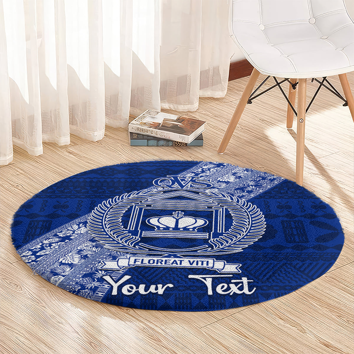 personalised-fiji-queen-victoria-school-round-carpet-fijian-tapa-pattern
