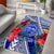 Personalised Samoana High School Area Rug American Samoa Schools Polynesian Tropical Flowers - Wonder Print Shop