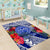 Personalised Samoana High School Area Rug American Samoa Schools Polynesian Tropical Flowers - Wonder Print Shop