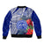 Personalised Samoana High School Bomber Jacket American Samoa Schools Polynesian Tropical Flowers - Wonder Print Shop