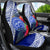 Personalised Samoana High School Car Seat Cover American Samoa Schools Polynesian Tropical Flowers - Wonder Print Shop