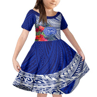 Personalised Samoana High School Family Matching Mermaid Dress and Hawaiian Shirt American Samoa Schools Polynesian Tropical Flowers - Wonder Print Shop