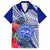 Personalised Samoana High School Family Matching Off Shoulder Maxi Dress and Hawaiian Shirt American Samoa Schools Polynesian Tropical Flowers - Wonder Print Shop