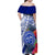 Personalised Samoana High School Family Matching Off Shoulder Maxi Dress and Hawaiian Shirt American Samoa Schools Polynesian Tropical Flowers - Wonder Print Shop