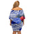 Personalised Samoana High School Family Matching Off Shoulder Short Dress and Hawaiian Shirt American Samoa Schools Polynesian Tropical Flowers - Wonder Print Shop