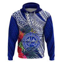 Personalised Samoana High School Hoodie American Samoa Schools Polynesian Tropical Flowers - Wonder Print Shop