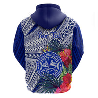 Personalised Samoana High School Hoodie American Samoa Schools Polynesian Tropical Flowers - Wonder Print Shop