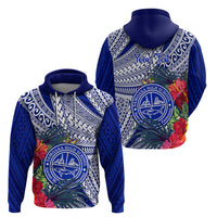 Personalised Samoana High School Hoodie American Samoa Schools Polynesian Tropical Flowers - Wonder Print Shop