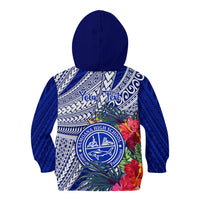 Personalised Samoana High School Kid Hoodie American Samoa Schools Polynesian Tropical Flowers - Wonder Print Shop